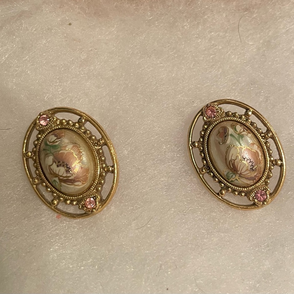 1928 Faux Pearl Embellished Goldtone Earrings